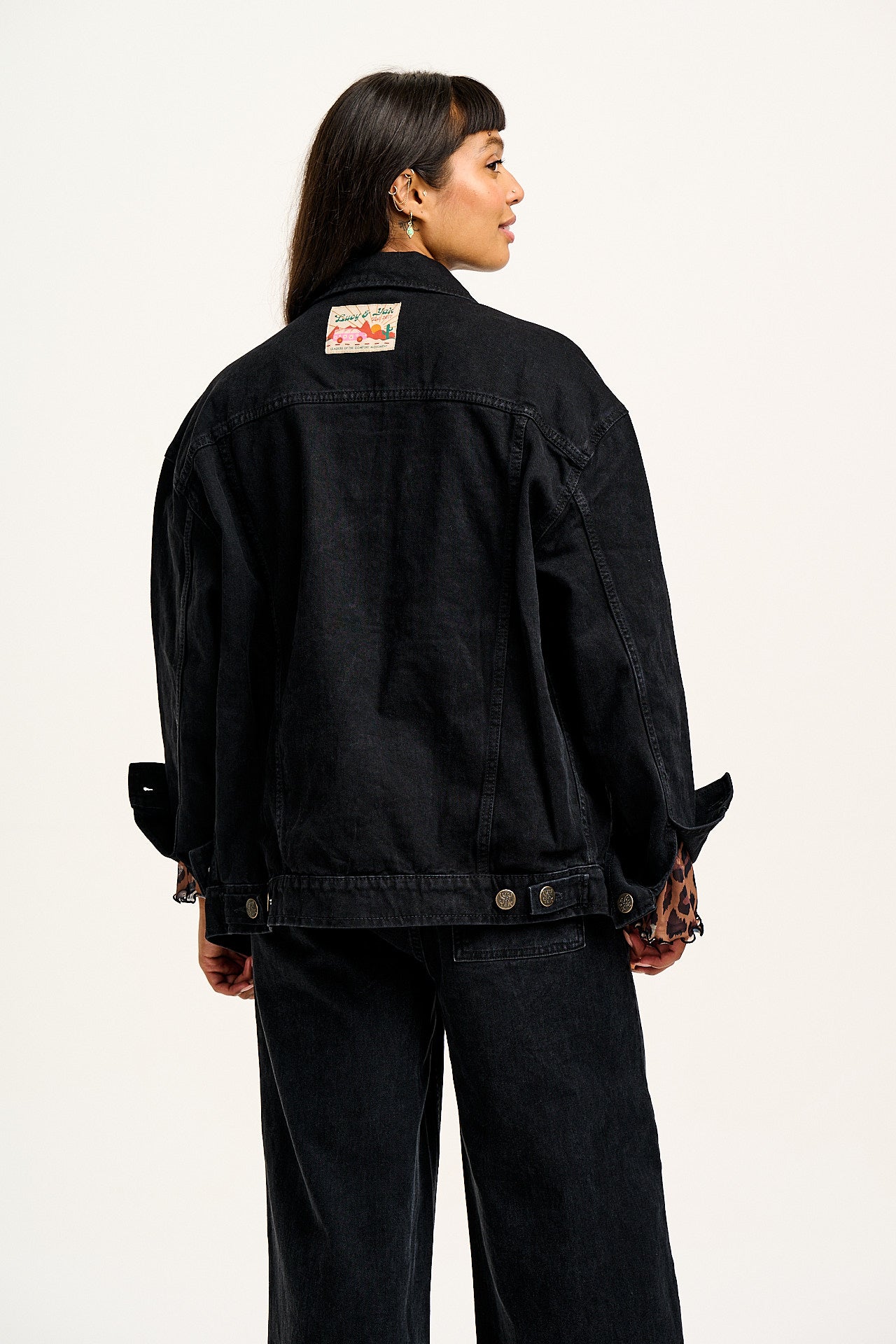 Callaway - Trucker Cotton Jacket in Washed Black Denim