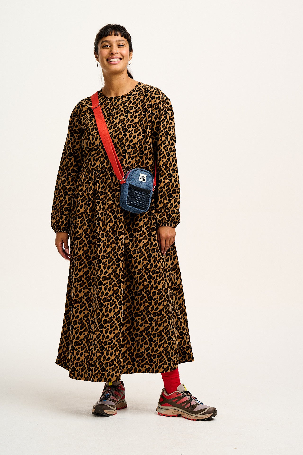 Maeve - Midi Dress in Leopard Print