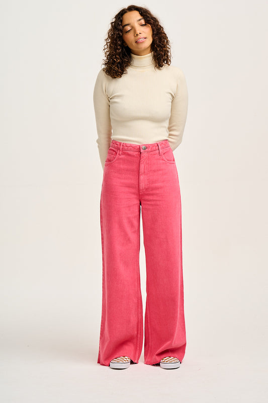 Carter - High Waisted Jeans in Pink Wash