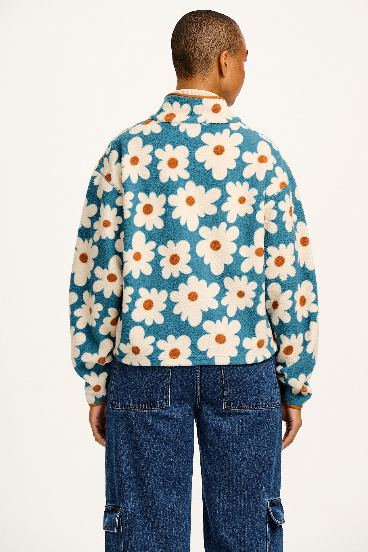 Maddison - Polar Fleece in Blue Chase Floral Print