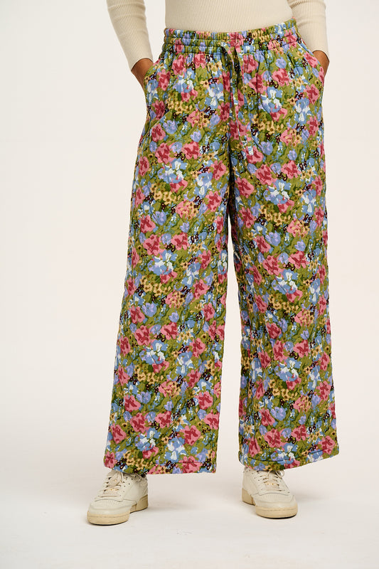 Chester - Quilted Cotton Trousers in Elsinore Floral Print