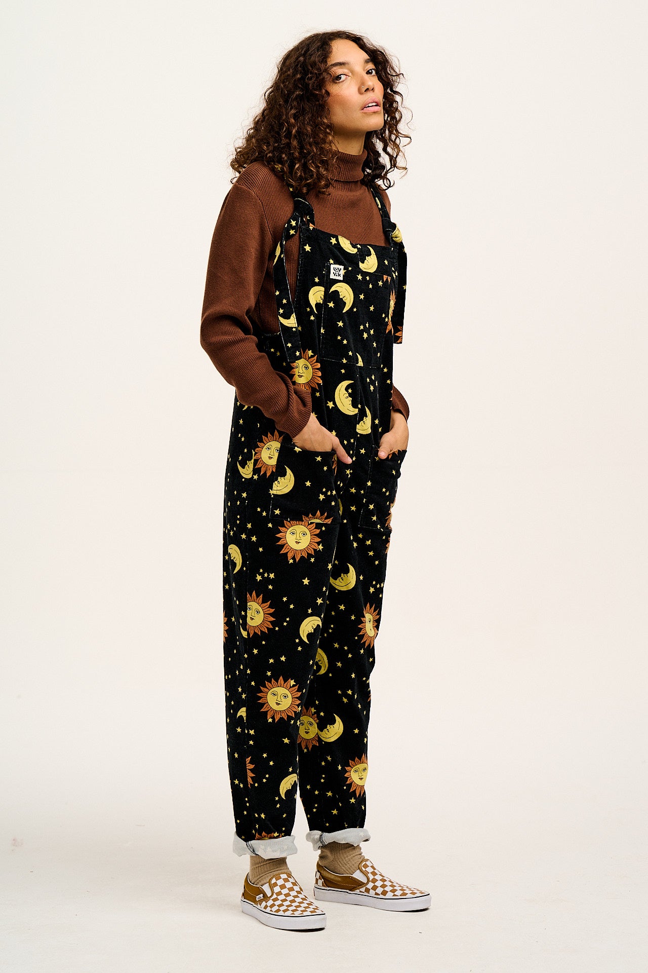 Original - Corduroy Dungarees in Black Orion Print