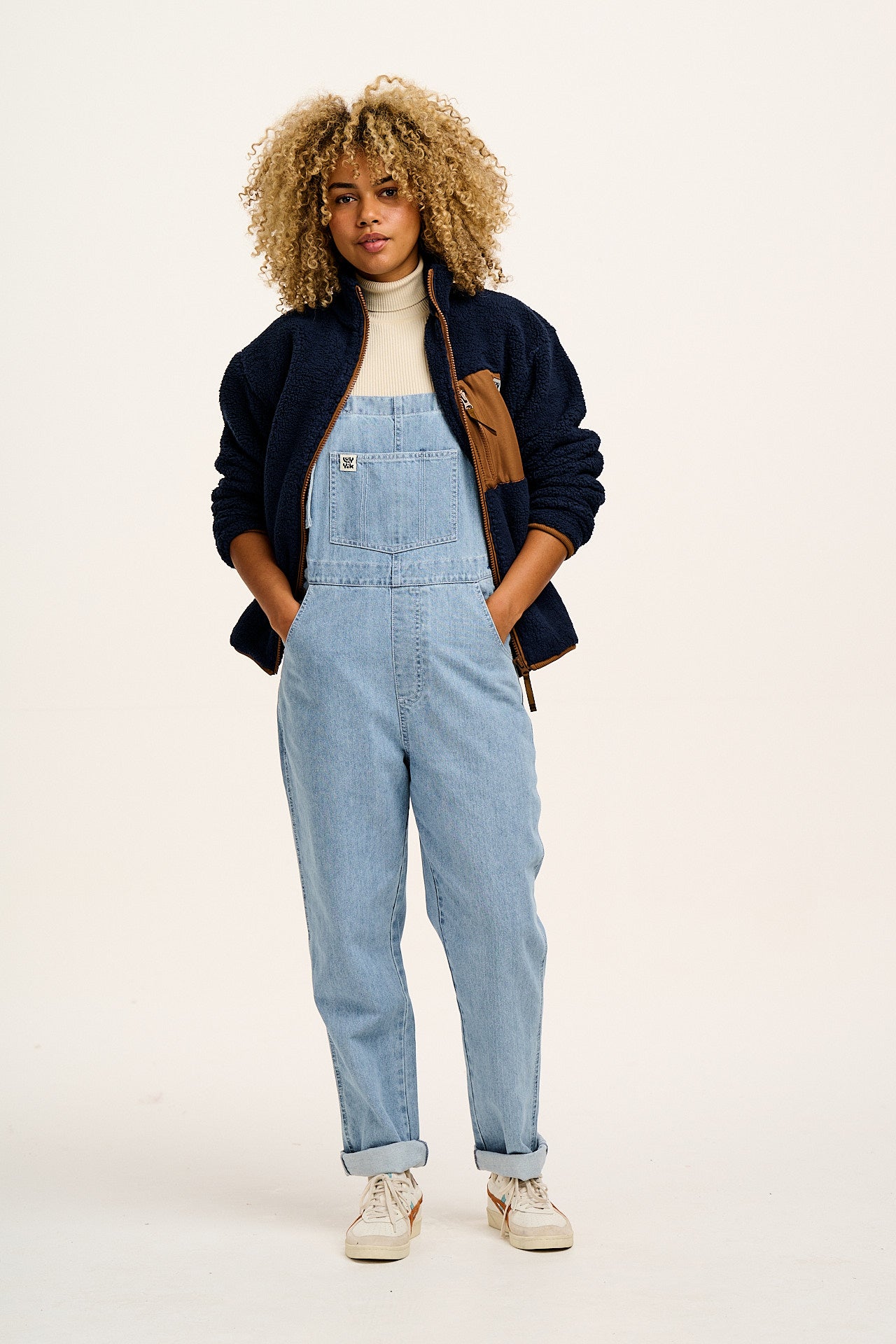 Reuben - Denim Dungarees in Light Wash Blue