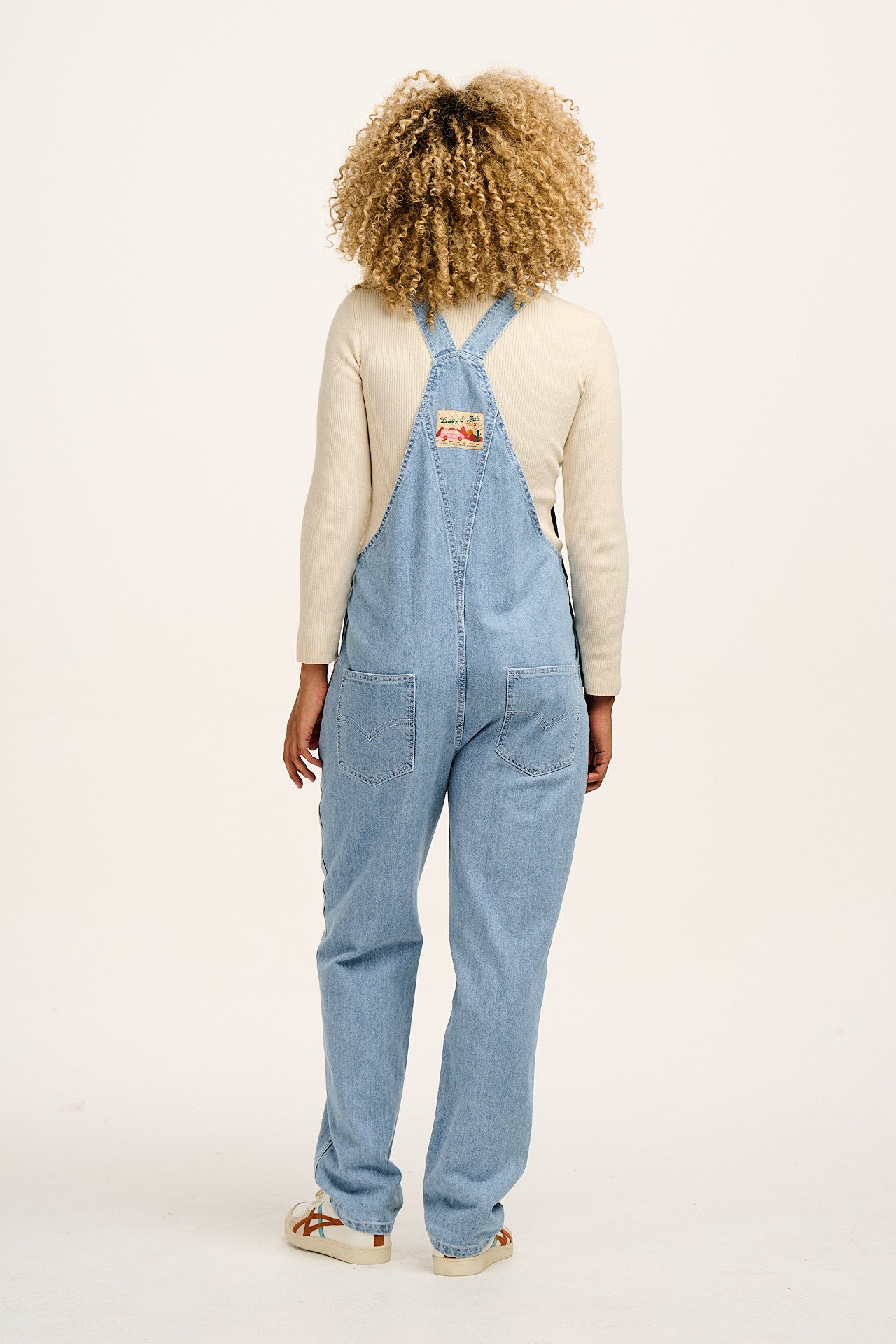 Reuben - Denim Dungarees in Light Wash Blue