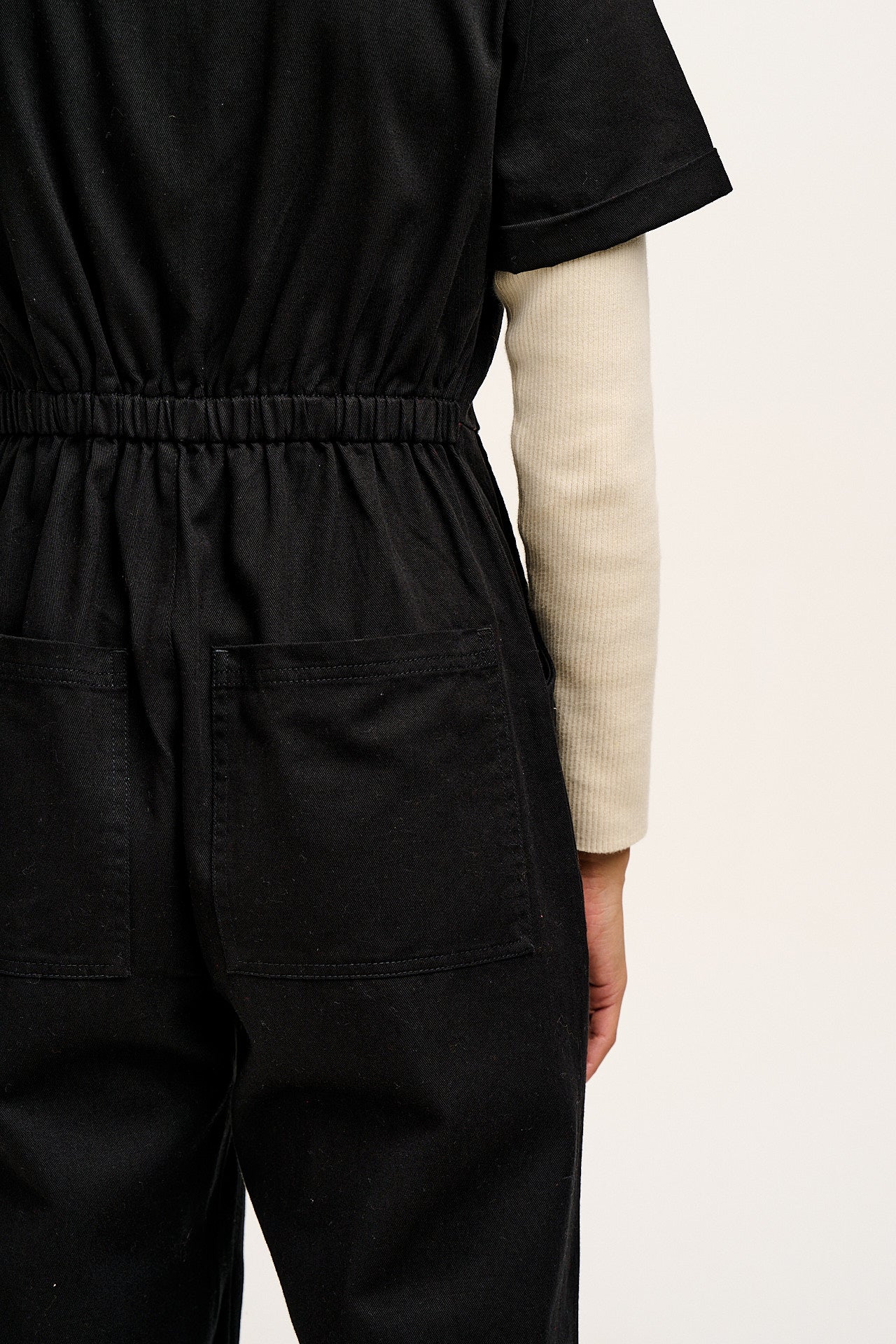 Ragan - Cotton Jumpsuit in Black