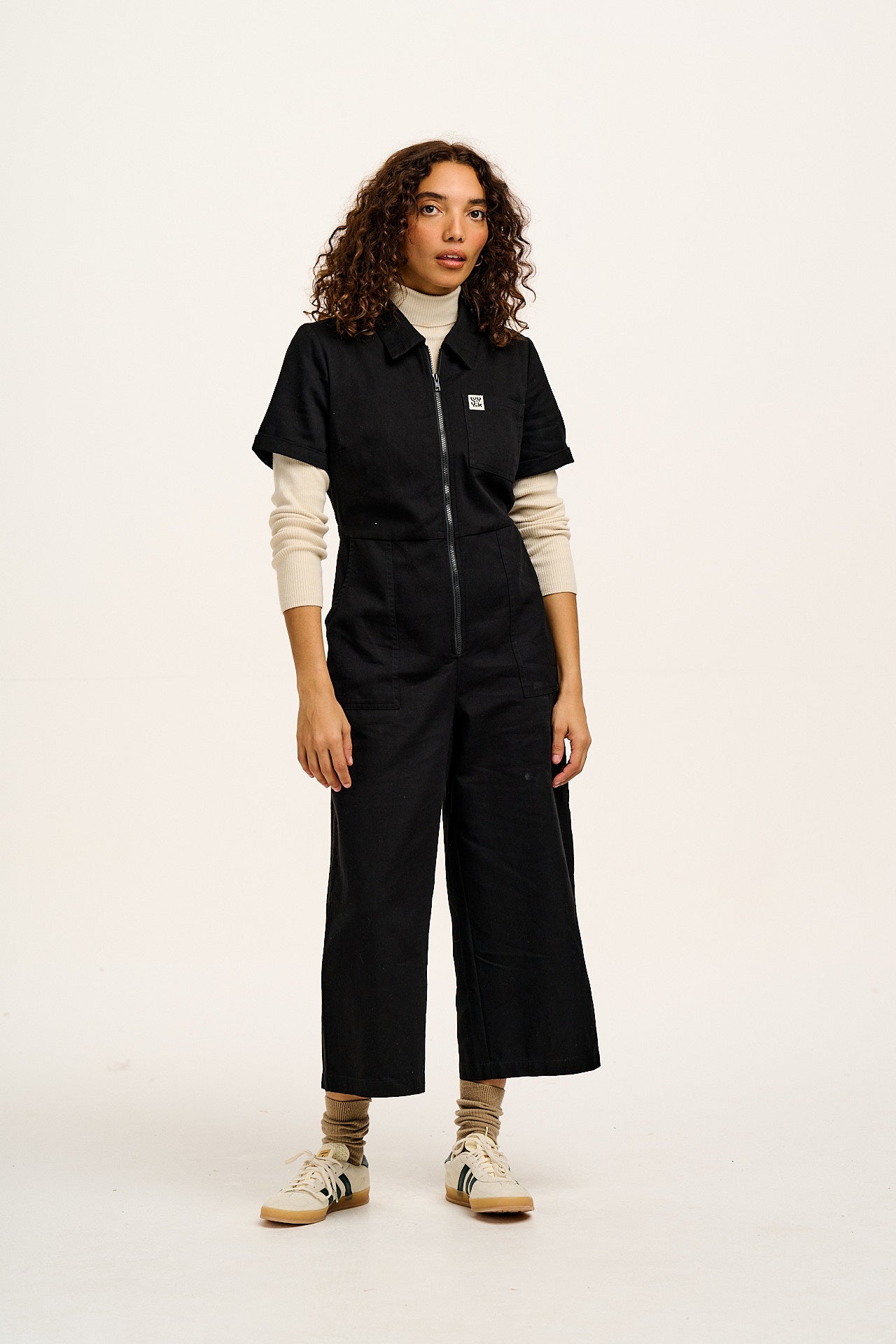 Ragan - Cotton Jumpsuit in Black