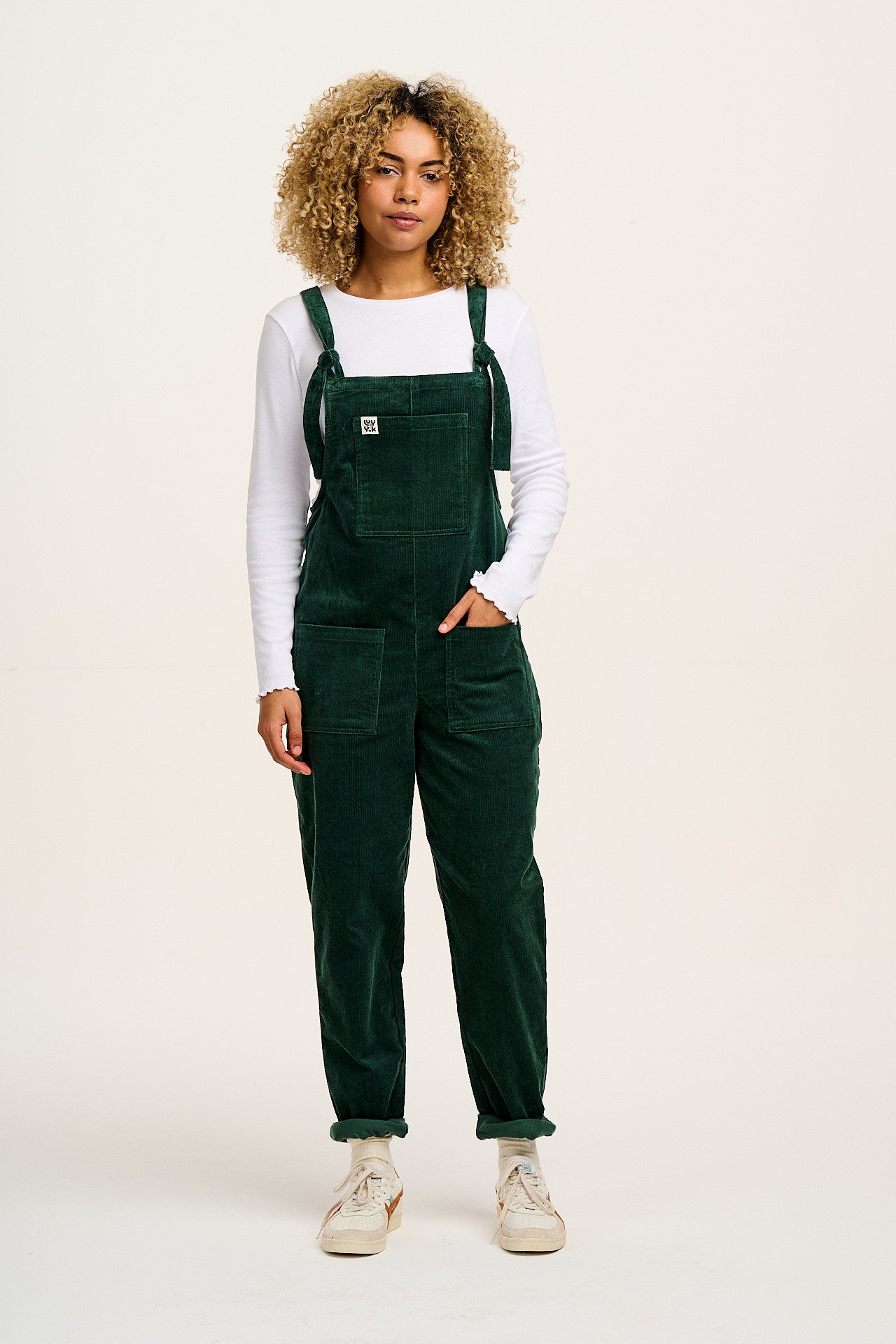 Original - Corduroy Dungarees in Posy Green