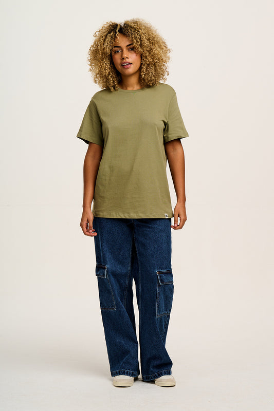 Denver - Cotton Tee in Khaki