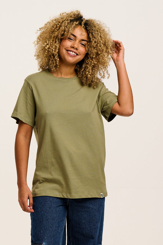 Denver - Cotton Tee in Khaki