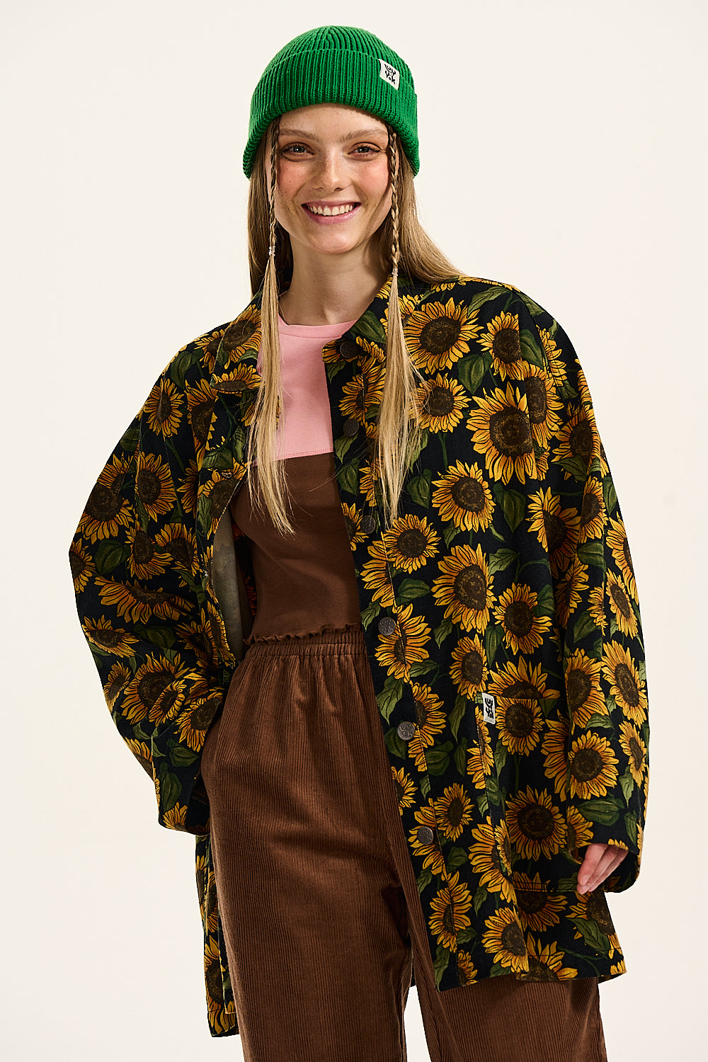 Olly - Twill Jacket in Sunflower Print