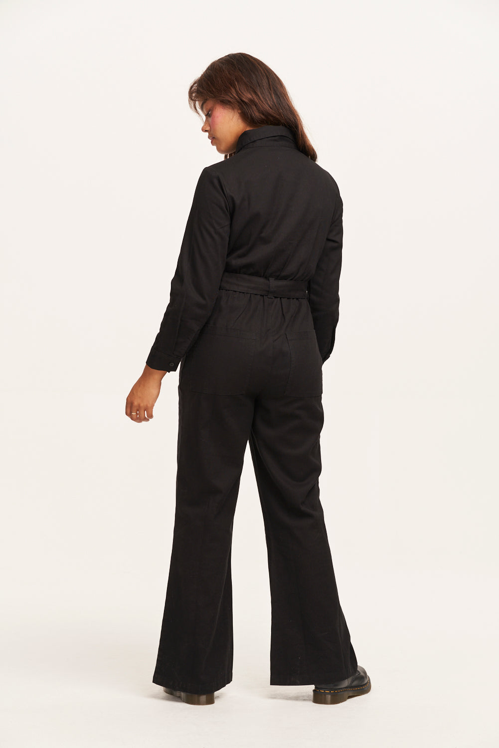 Maggie - Cotton Jumpsuit in Black