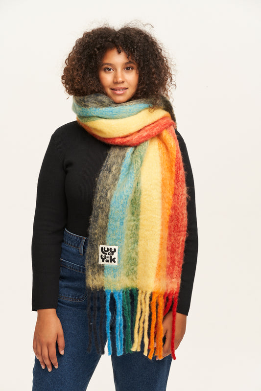 Rowan - Super Soft Scarf in Rainbow Print