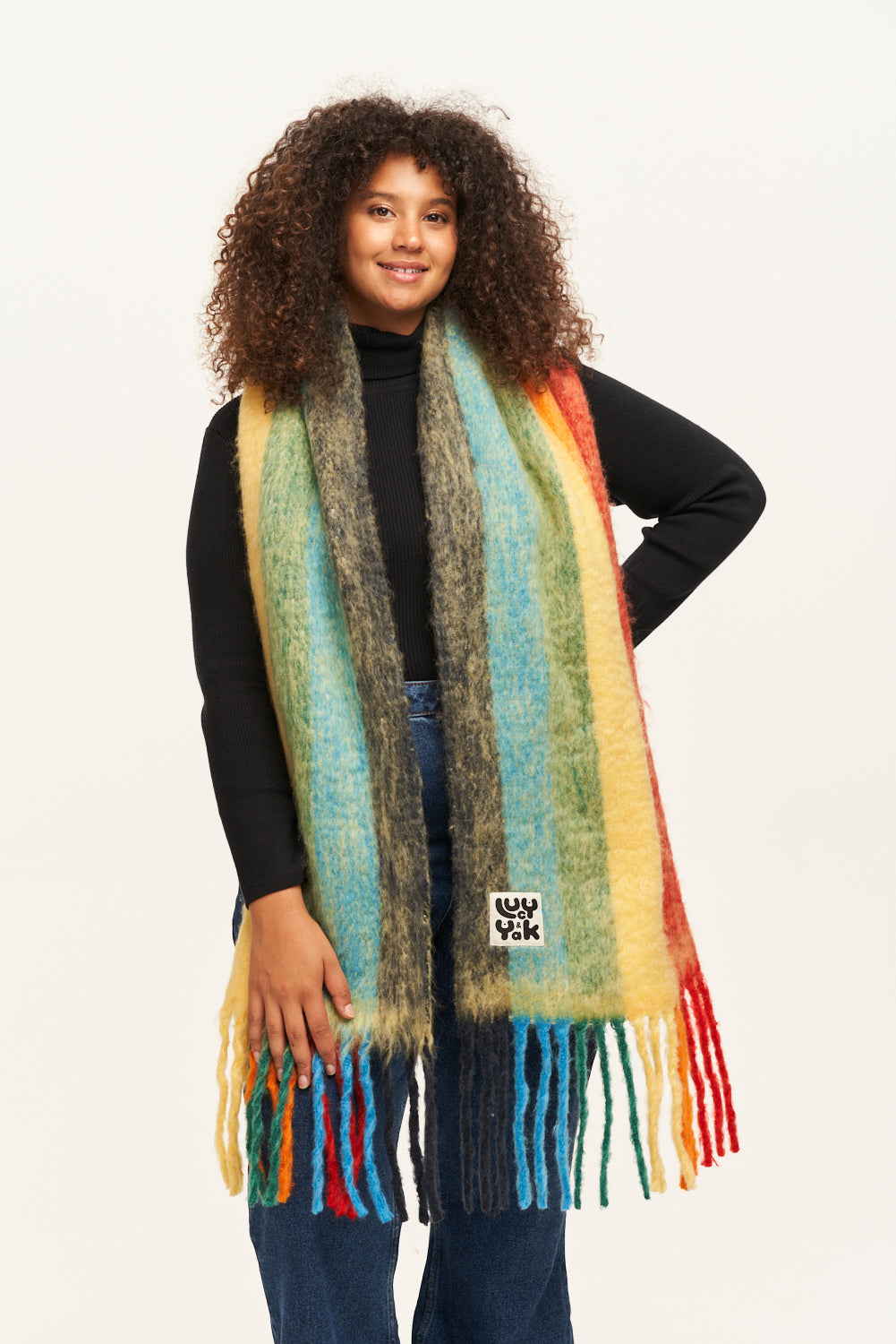 Rowan - Super Soft Scarf in Rainbow Print