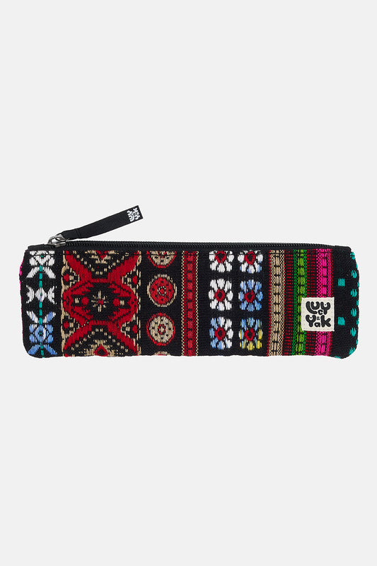 Pierra - Pencil Case Pouch in Multi Jacquard Print