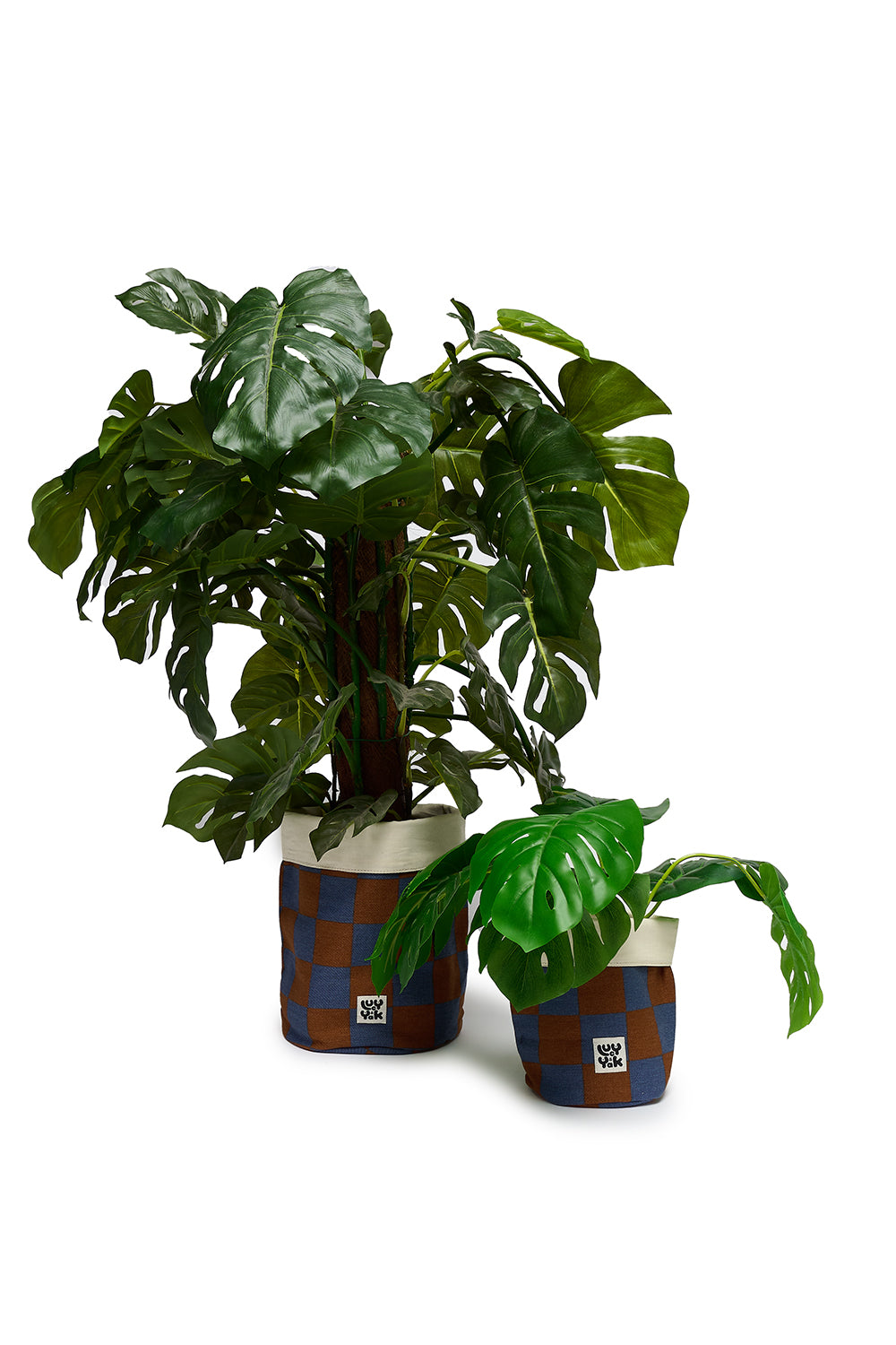 Runa - Plant Pot Covers in Chester Check Print (2 Pack)