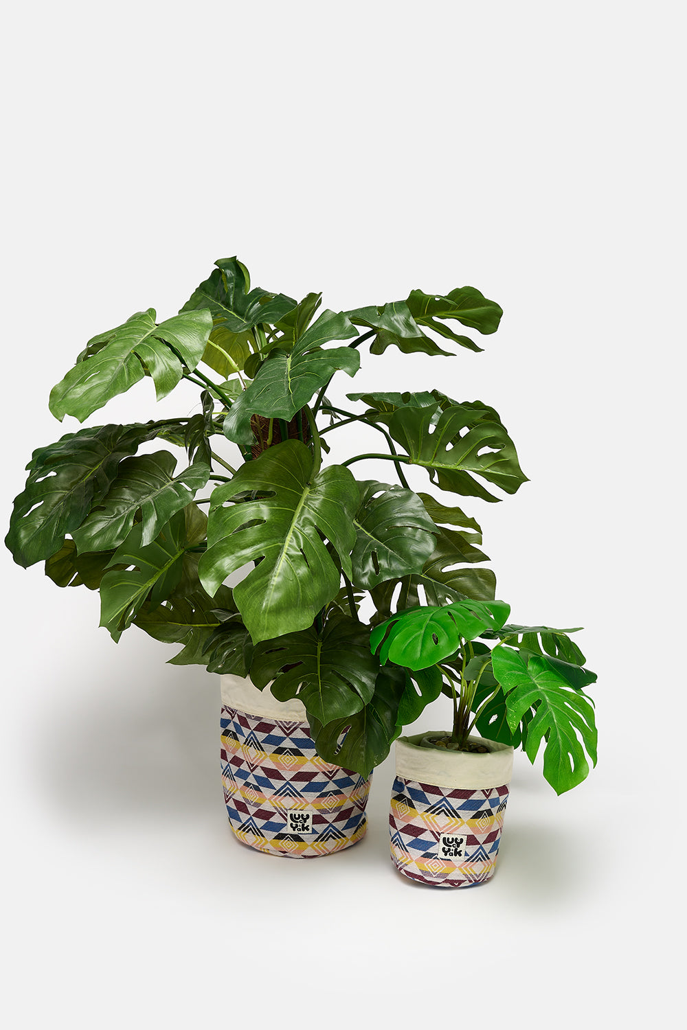 Runa - Plant Pot Cover in Diamond Jacquard Print (2 Pack)