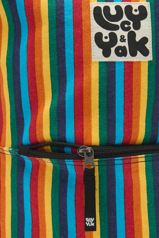 Dylan - Cotton Backpack in Rainbow Print