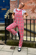 Original - Brushed Cotton Dungarees in Scarlet Tartan Print