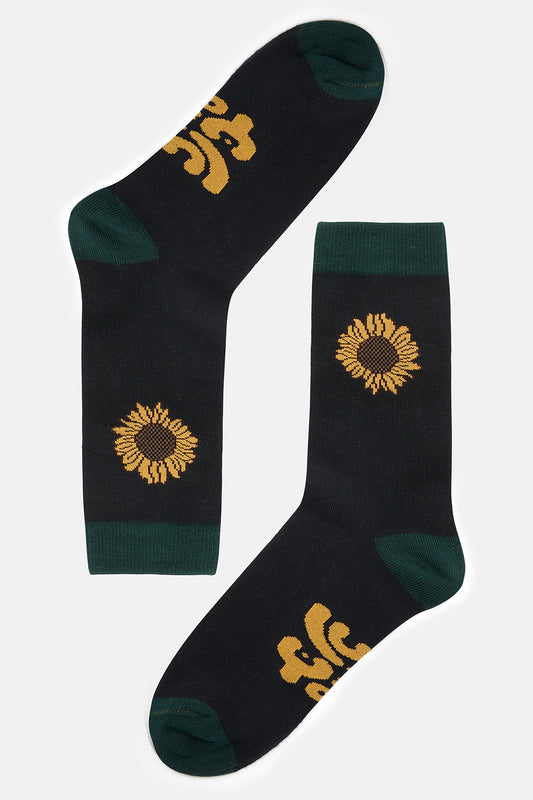 JoJo - Cotton Socks in Autumn Sunflower Print