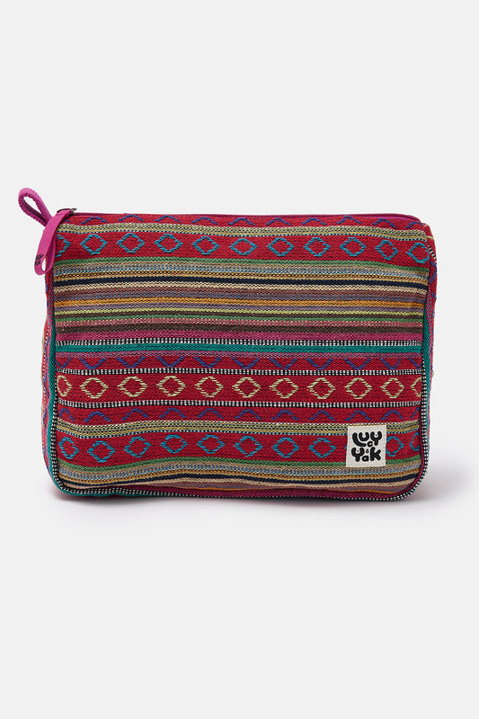 Malina - Washbag in Stripe Jacquard Print