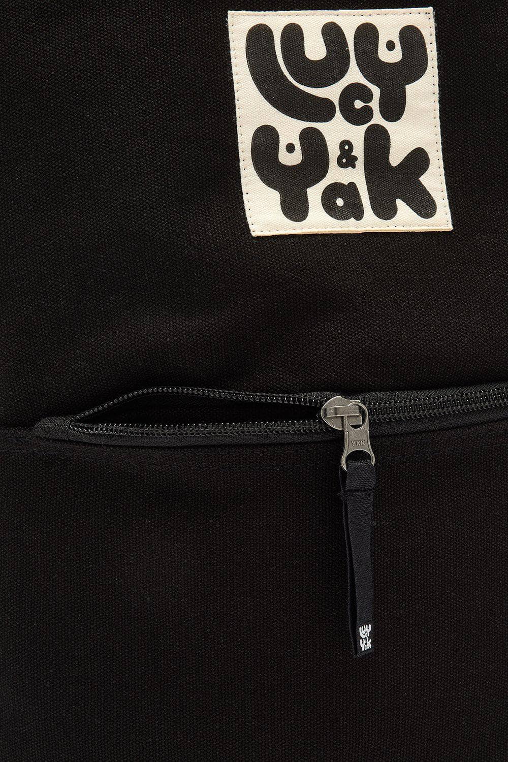 Lucy & Yak Backpack Dylan YAKpack: ORGANIC CANVAS -  Black