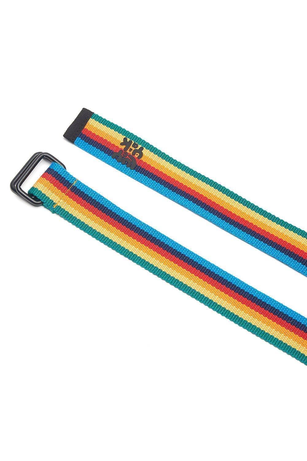 Lucy & Yak Belt Flynn Belt: ORGANIC WEBBING - Rainbow Stripe - New SKU for SS22