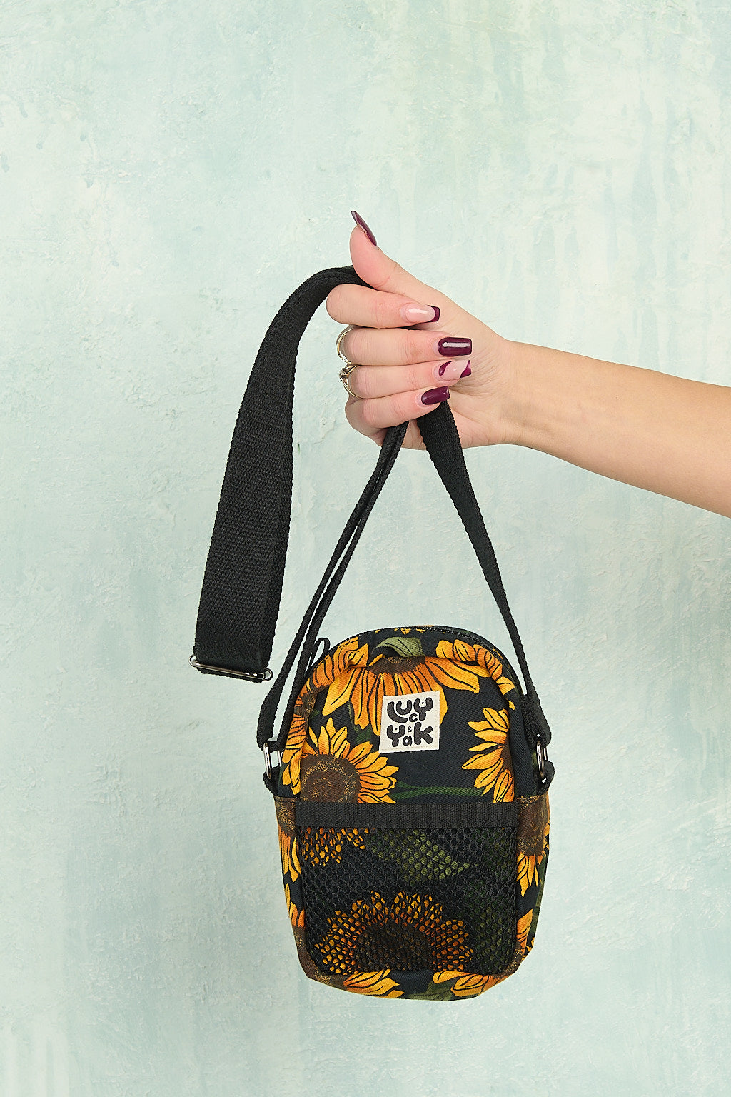 Brady - Crossbody Twill Bag in Sunflower Print