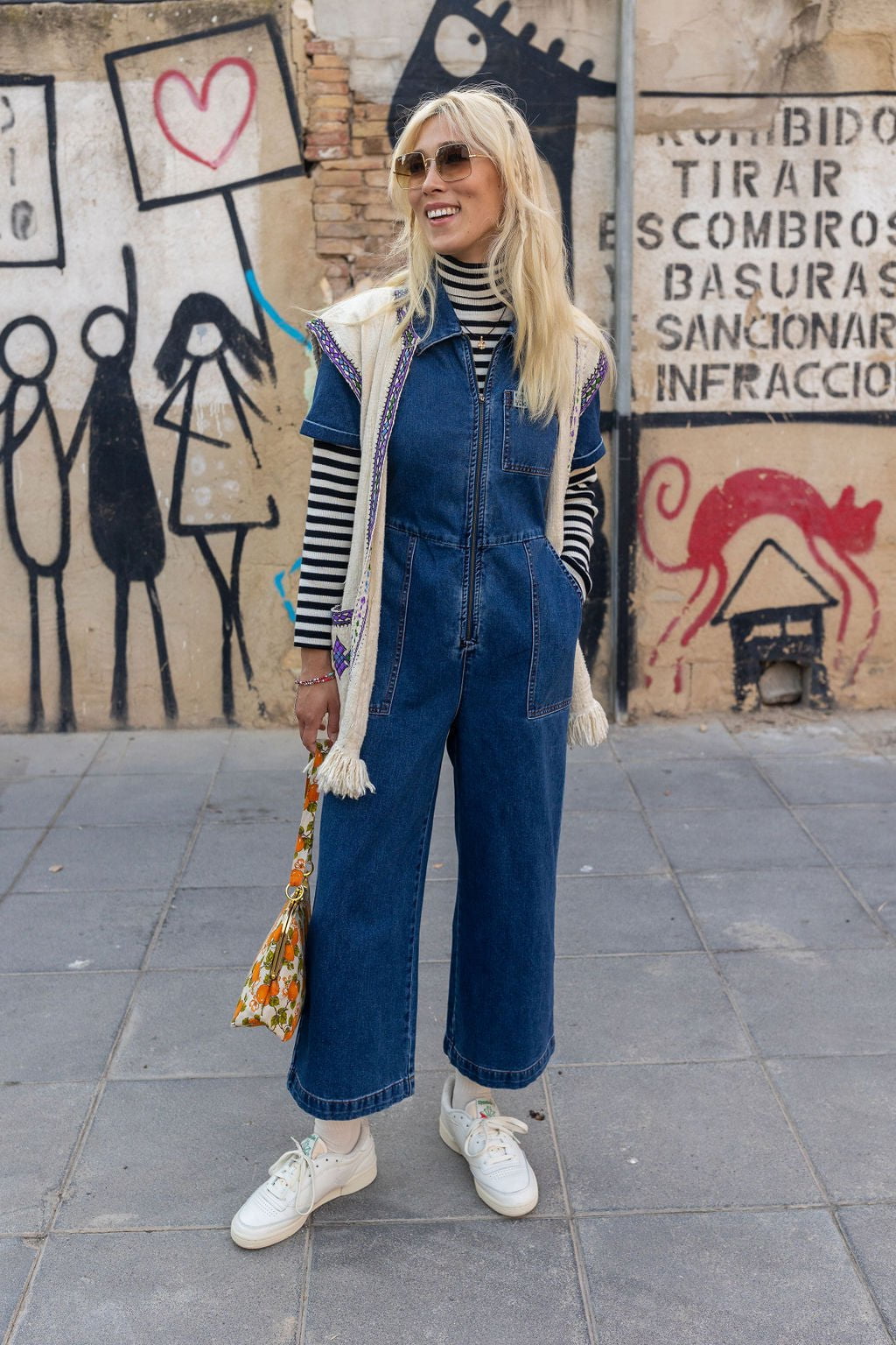 Lucy & Yak Boilersuit Ragan Jumpsuit: ORGANIC DENIM - Mid Wash Blue