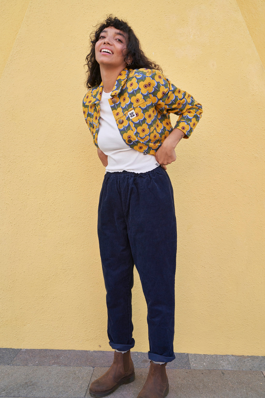 Billie - Corduroy Trousers in Sailor Blue