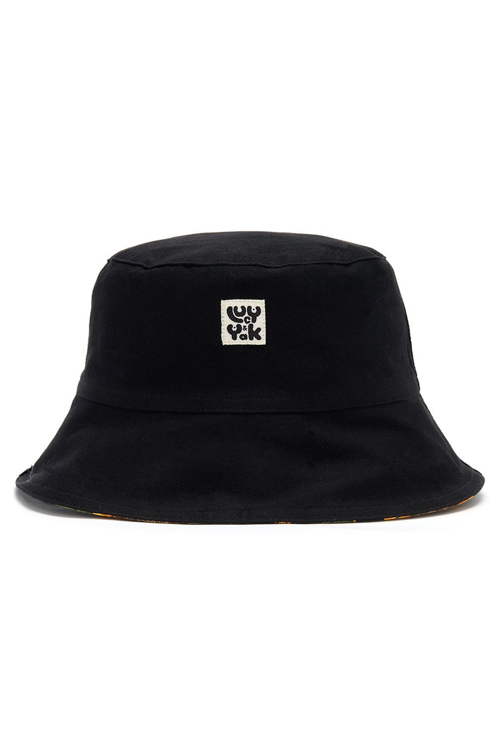 Travis - Reversible Cotton Bucket Hat in Sunflower Print & Black